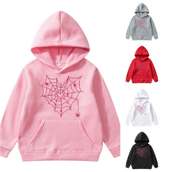 WhouRiu Boys Girls Fashion Graphic Hoodie Kids Unisex Long Sleeve Hooded Pullover With Pockets Autumn Winter Cozy Soft Sweatshirts,3-4 Years