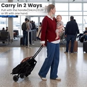 INFANS Travel Stroller, Lightweight Compact Baby Stroller for Airplane with One-Hand Fold, Multi-Position Recline, Canopy, 4 Wheel Suspension, Storage Basket