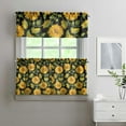thumbnail image 2 of Countryside Floral Curtains 24 Inch - 3 Panel Boho Farmhouse Set with Vintage Blooms, Rustic Kitchen Window Drapes, 2 of 6