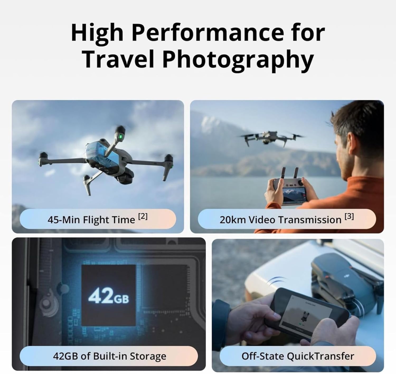 DJI Air 3S Fly More Combo Drone with RC 2 Controller, Dual Camera 4K Video Bundle, 64GB Card, Backpack and Landing Pad