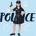 thumbnail image 2 of JOYIN Police Officer Costume Set for Girls, Police Woman Pretend Kit Halloween Costume Cosplay for Toddler Kids 5-10 Years, 2 of 6