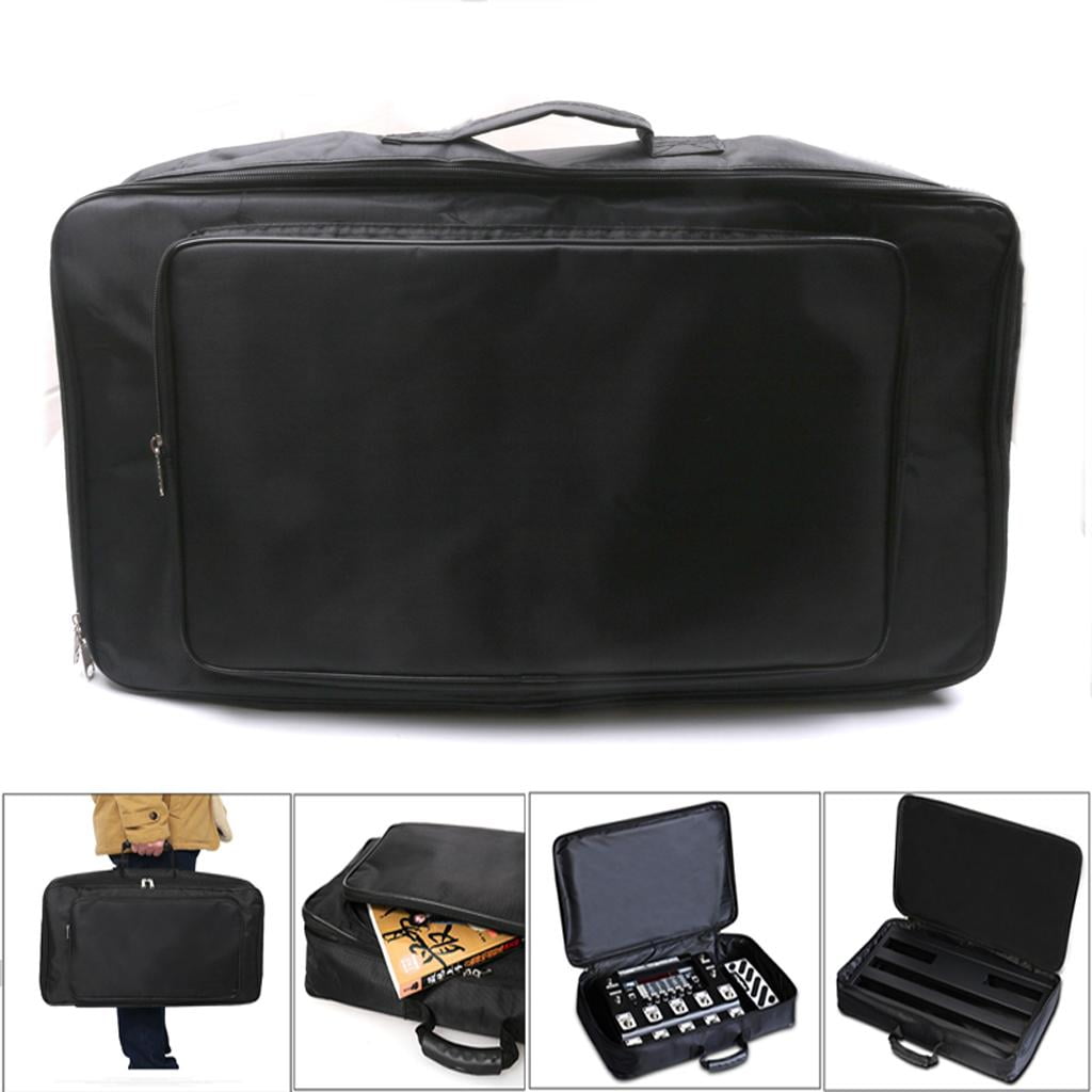 Big Storage Guitar Effect Pedal Board Case bag Carryinging Bag for Guitar Replacement Parts, 24.41 x 13.78 x 5.91inch, Black