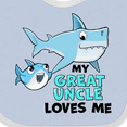 thumbnail image 4 of Inktastic My Great Uncle Loves Me with Cute Sharks Boys or Girls Baby Bib, 4 of 4