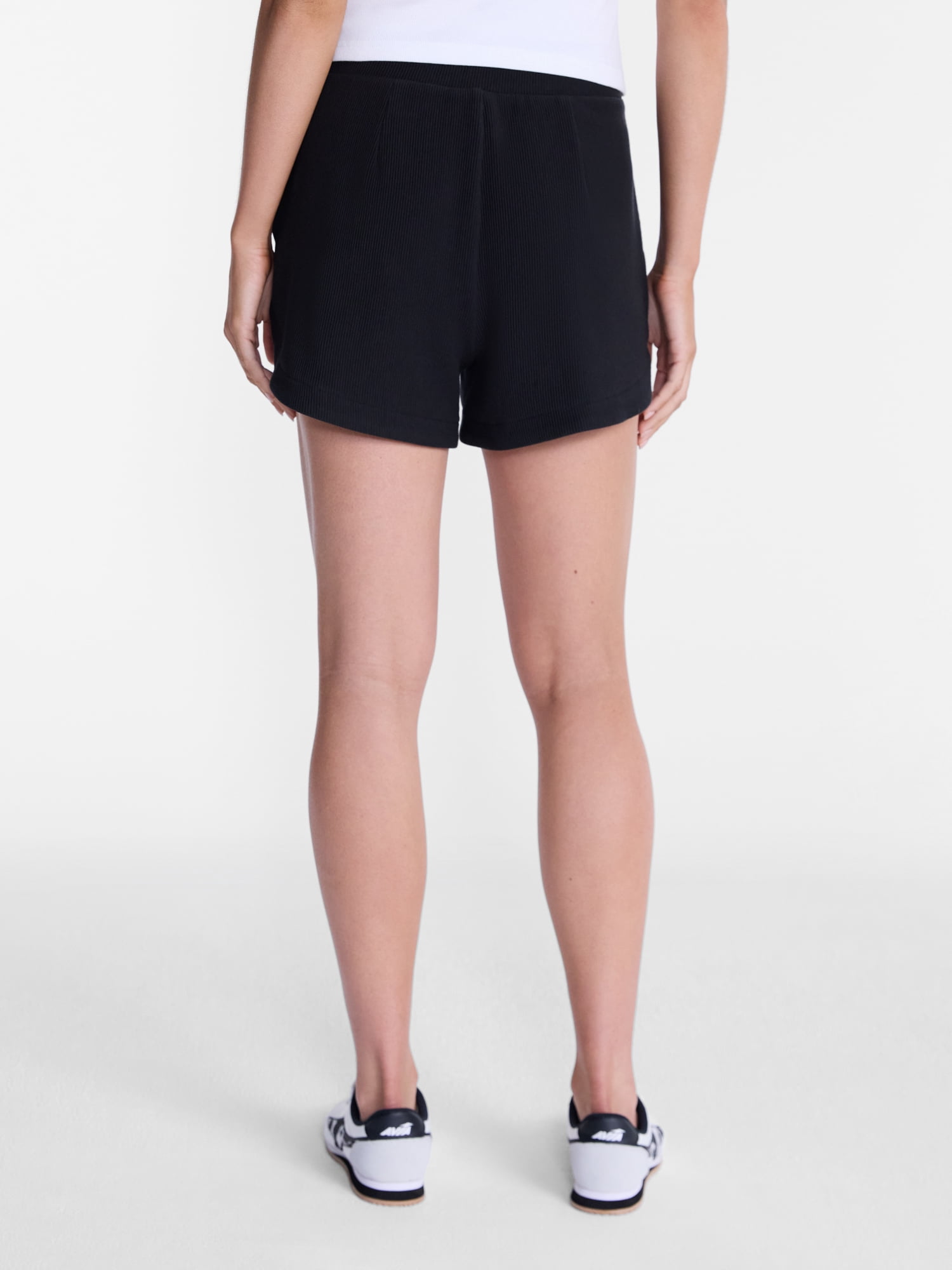 Avia Women's and Women's Plus Ribbed Ottoman Lounge Shorts, 4.25'' Inseam, Sizes XS-4X