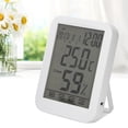 thumbnail image 1 of Termómetro digital, reloj de pantalla grande táctil, medidor de humedad de pantalla grande, termómetro para el hogar, multifuncional, 1 of 10