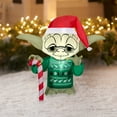 thumbnail image 5 of Yoda Wearing an Ugly Christmas Green Sweater, 3.2 Feet Tall, 5 of 6