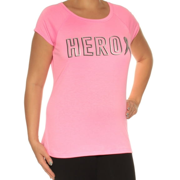IDEOLOGY Womens New 1089 Pink Graphic Cap Sleeve T-Shirt Top M B B