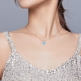 thumbnail image 6 of Deep Blue Heart Necklace - 925 Silver Adjustable Chain Delicate Pendant Jewelry for Wome, 6 of 6