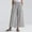 Gray, variant on Babysbule Womens Wide Leg Pants Women's Ladies Solid Color Elastic Waist Cotton And Linen Big Pocket Casual Pants