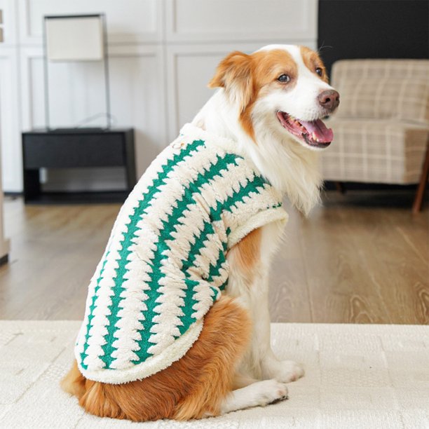 Ropa para Mascotas Golden Retrievers de Poliéster Verde para Otoño E Invierno | Peluches Grandes para Perros/Gatos | Ropa de Terciopelo de Doble Cara para Gatos | Paquete de 25X5X5 Cm | 120 G | Lhy25