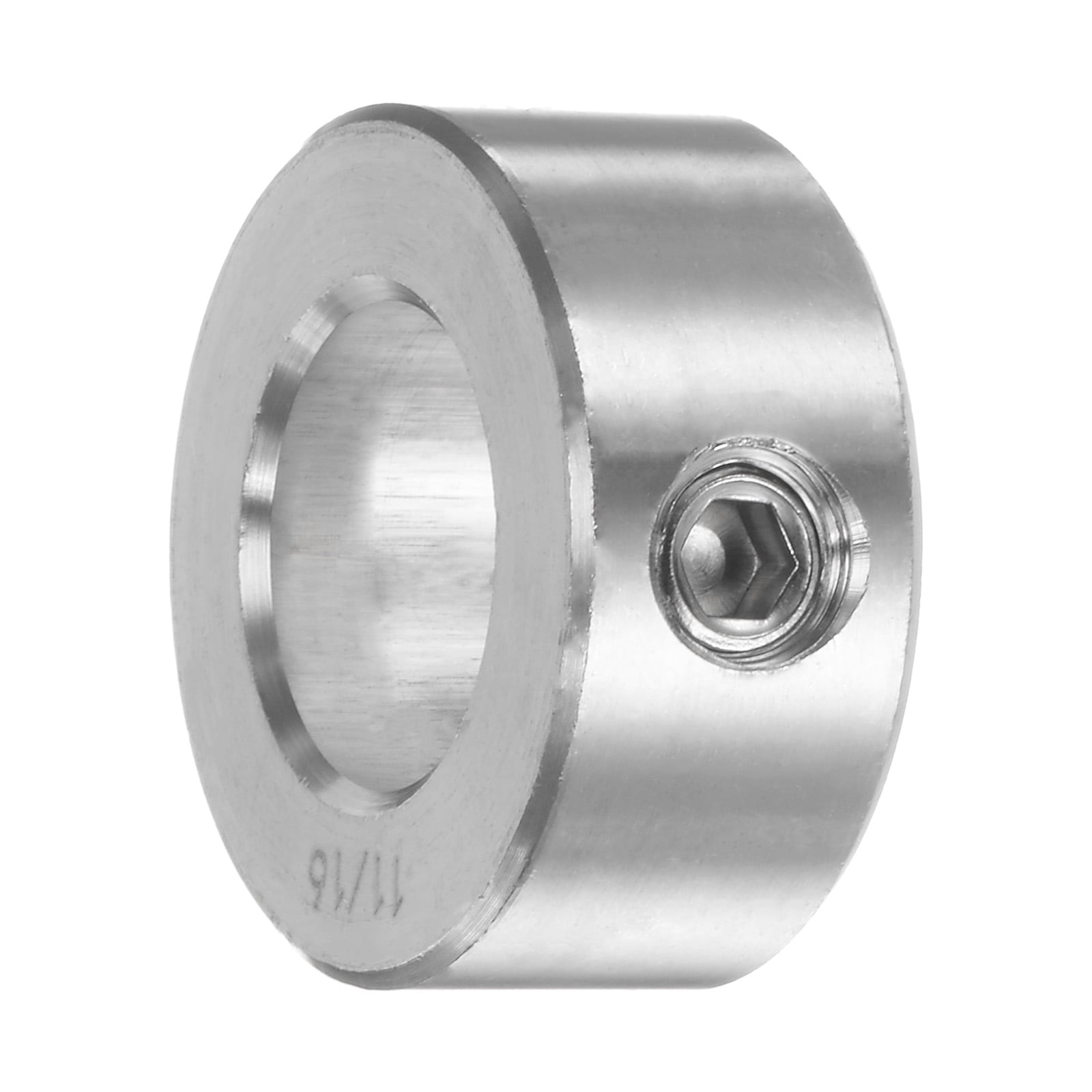 Uxcell 11/16" Bore 304 Stainless Steel Set Screw Shaft Collars, 1-1/4" OD, 9/16" Width 4 Pack