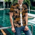 thumbnail image 6 of Lsque Leopard Print Pattern Mens Polo Golf Shirts Funny Graphics Shorts Sleeve Button Shirts Baseball T-shirt-XX-Large, 6 of 7