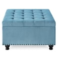 thumbnail image 3 of Square Storage Ottoman with Wooden Legs | Multi - functional for Living, Bedroom, Office & Kids' Room | Solid Wood + TB117 Foam | Solves Clutter Problem, 3 of 7