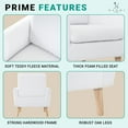 thumbnail image 5 of Naomi Home Frida Fleece Minimalist Accent Chair-Color:White, 5 of 11