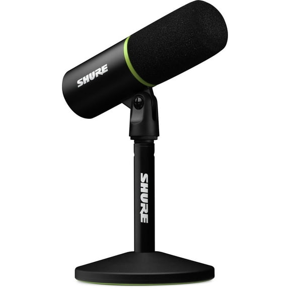 Shure MV6 Wired Dynamic Microphone for Gaming, Computer, Voice, Recording, Notebook, Headset, Live Streaming, Vocals, Singing, Music, Black