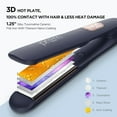 thumbnail image 4 of Flat Iron for Hair, PARWIN PRO BEAUTY 1.25 inch Ionic Ceramic Straightening and Culer with LCD Display, Dual Voltage, 15S Heat up, Prussian Blue, 4 of 10