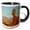 Black/White, variant on 3drose, Balanced Rock at Sunset, Arches National Park, Utah, 11oz Two-tone Green Mug