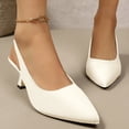 thumbnail image 2 of YLYL Women's Pumps Stiletto Kitten Heel Slingback Pointed Closed Toe Elegant Dressy Bridal Wedding Party Sandals, 2 of 9