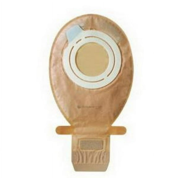 SenSura Flex Filtered Ostomy Pouch, Two-Piece System, 11.5 Inch Length, Maxi, 70 mm Stoma, Drainable, Flat, Transparent, Yellow Code, 20 Count