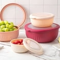 thumbnail image 5 of Prep Bowls with Lids- Wide and Deep Nesting Plastic Small Mixing Bowl Set with Lids, 4 Piece Set - Wide Bowls, Blue, 5 of 6