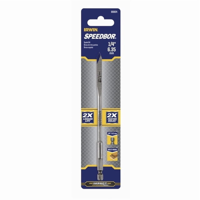 Broca para madera IRWIN Speedbor con vástago hexagonal de acero al carbono de 6 cm