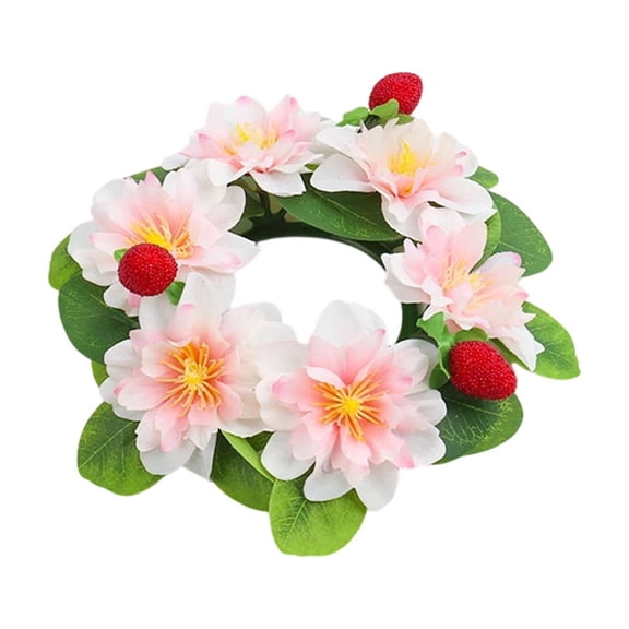 Bfogop Artificial Eucalyptus Candle Rings Wreaths Small Boho Garland for 3'' Wide Pillar Candles Wreaths for Pillars Christmas Wedding Home Table Party Decoration Candle Rings 10 Inch