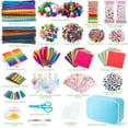 thumbnail image 6 of 2000+ Arts and Crafts Supplies Kit, DIY Making Set for Ages 6-10, Pom Poms, Beads, Feathers, Storage Bag Included, 6 of 6