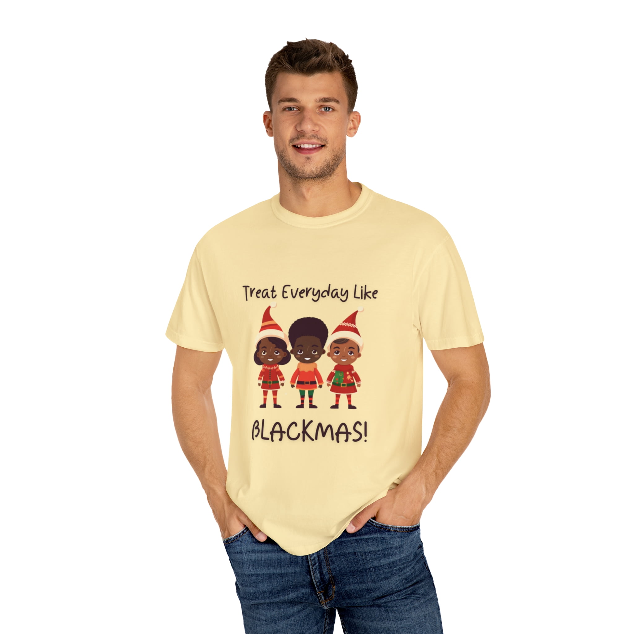 Black Elves Blackmas XMAS Unisex Garment-Dyed T-shirt