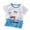 Sky Blue, variant on Baby Boy Summer Clothes Kids Toddler Boys Summer Cartoon Excavator Airplane Dinosaur Print Cotton Short Sleeve T Shirts Summer Tops Blue 6 Months-9 Months