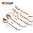 thumbnail image 2 of Lorena 20 Piece Silverware Flatware Cutlery Set, Stainless Steel Utensils Service for 4, Rose Gold, 2 of 10