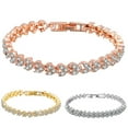 thumbnail image 2 of OPOLSKI Women Fashion Full Rhinestone Inlaid Bracelet Bangle Wedding Party Jewelry Gift Silver, 2 of 8