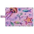 thumbnail image 4 of PKQWTM Seashell Starfish Watercolor Jellyfish Book Cover Book Protector Book Sleeve Book Pouch Book Bag 6x9 inch, 4 of 4
