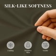 thumbnail image 4 of Sacred Thread Rayon Derived from Bamboo Sheets King Size, 18'' Deep Pocket Cooling Sheets for Hot Sleepers, 6 PC Cooling Sheets (King Size) (Dark Olive), 4 of 9