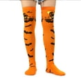 thumbnail image 5 of Gustavedesign Women Thigh High Socks Over the Knee Leg Warmer Fashion Boot Socks Halloween Element Bat Spider Web Bone Pattern, 5 of 6