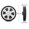 thumbnail image 5 of Suitcase Spinner Replacement Set of 8Pcs 60x12mm Rubber Wheels with 2 Size Axles, 5 of 14