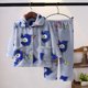 thumbnail image 1 of Conjuntos de pijamas de franela suave para niños y niñas, Tops de manga larga con solapa y pantalones de dibujos animados, ropa de dormir para otoño e invierno, novedad xuanjing  unisex, 1 of 2