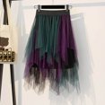 thumbnail image 4 of GERsome Tulle Skirts for Women Midi Long Fairy Skirt Tutu A-Line Mesh Layered High Elastic Waist Halloween Skirts, 4 of 7