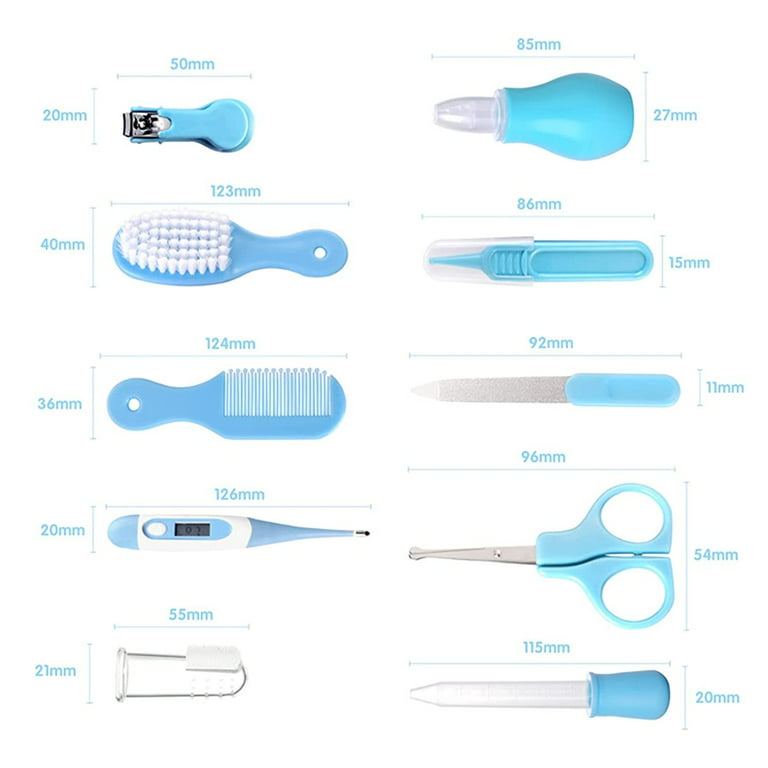 Buy PandaEar Baby care and Grooming Kit, Baby Safety Set Baby Comb, Brush,  Finger Toothbrush, Nail Clippers, Scissors, Nasal Aspirator, Baby  Essentials Nursery Care Kit (Blue) Online at desertcartINDIA