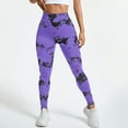 thumbnail image 4 of Mnuaqn Tie Dye Scrunch Butt Lifting Leggings for Women Booty Sculpting Workout Tight High Waist Tummy Control Yoga Gym Pants Dark Purple for Size XL, 4 of 7