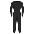 thumbnail image 3 of CHICTRY Combinaison Adaptative pour Hommes Manches Longues Poignets Élastiques Combinaison Anti-Rayures Col Rond Justaucorps d'Infirmière Noir TTG, 3 of 5
