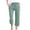 7# Green, variant on Petite Capris for Women with Pockets Below Knee Summer Casual Cotton Linen Pants Straight Leg Vacation Beach Crop Pant with Pockets White S