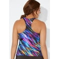 thumbnail image 3 of Swimsuits for All Women's Plus Size Chlorine Resistant Racerback Tankini Top, 3 of 5