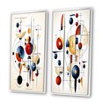 thumbnail image 3 of Designart "Unveiling Secrets Minimalist Geometry I" Modern Geometric Framed Wall Art Set Of 2 - Modern White Gallery Wall Frame Set For Home Decor, 3 of 6