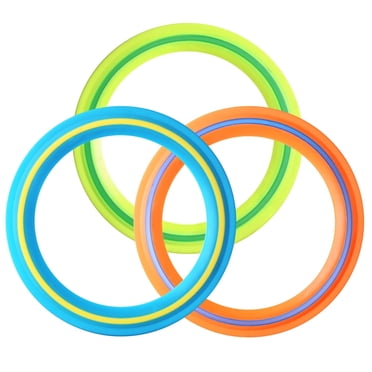 DIYMAG 3 Pcs Flying Disc for Kids Adults, 11 inch Flying Ring Beach Backyard Sports Play Soft Discs Outdoor Toy (Yellow, Orange, Turquoise)