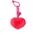 thumbnail image 2 of Linnome Creative Silicone Faux Rabbit Fur Heart Keychain for Bag Purse Couple Accessories Valentine's Day Gift Stylish Charm, 2 of 6