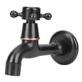 thumbnail image 1 of Single Cold Faucet,Retro Style Brass Single Water Tap Retro Water Faucet Compact and Lightweight, 1 of 11