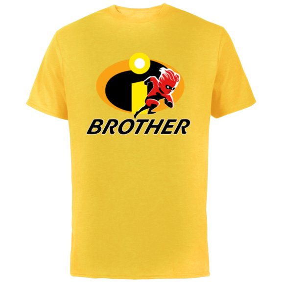 Disney and Pixar’s The Incredibles Dash Brother Family - Short Sleeve Cotton T-Shirt for Adults - Customized-Yellow