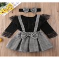 thumbnail image 2 of Kids Matching Clothes Little Brother Romper Overall Big Sister Skirt Outfits Set, 2 of 7