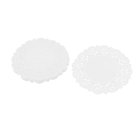 Christmas Cake Shop Home Paper Disposable Cake Cupcake Holder Table Placemat White 19cm Dia 100pcs ()