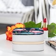 thumbnail image 6 of Flamingo Travel Portable Square Jewelry Box Organizer for Rings Earrings Necklaces Bracelets Girls Women, 6 of 7